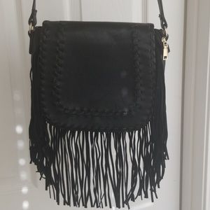 Black fringe purse